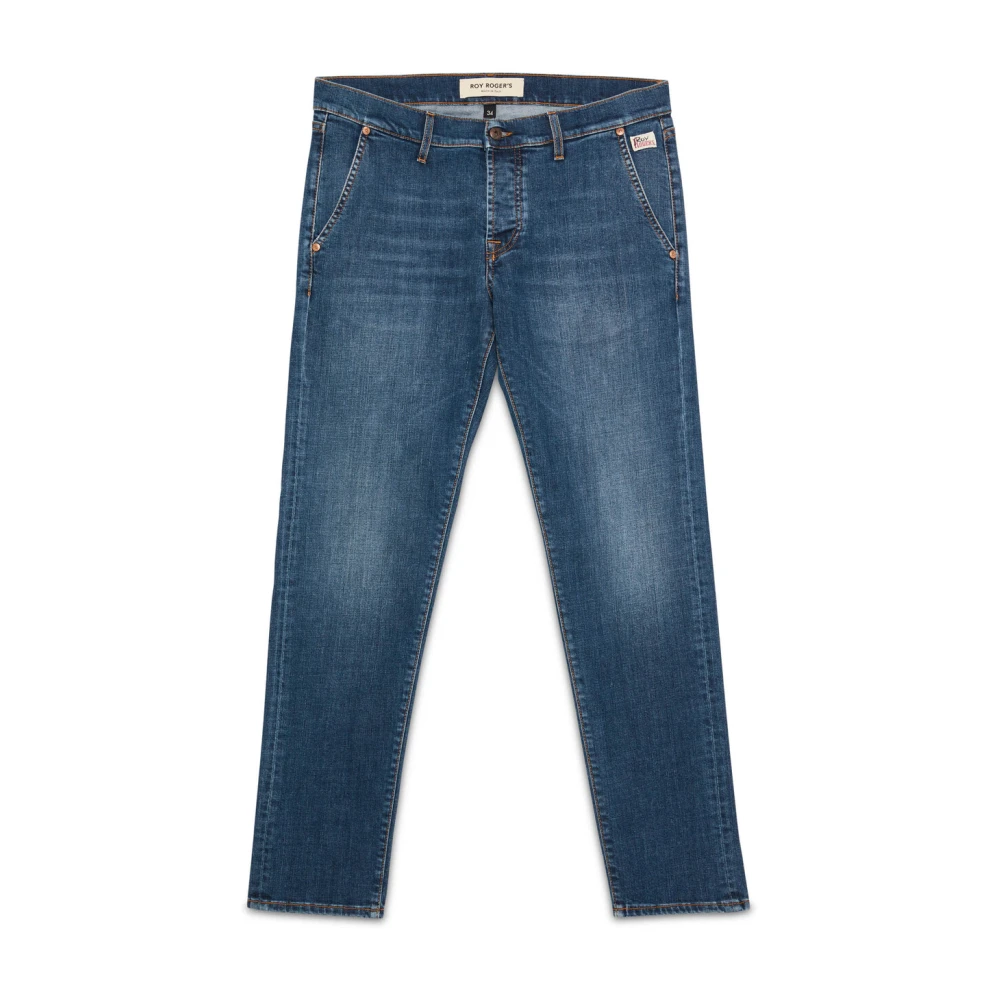 Roy Roger's Men's Blue Faded Denim Jeans - Slim Fit Jeans - W36 - Jeans