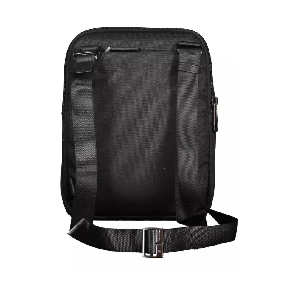 Piquadro Elegante Zwarte Schoudertas Black Heren