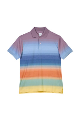 polo-raye-en-coton-multicolore