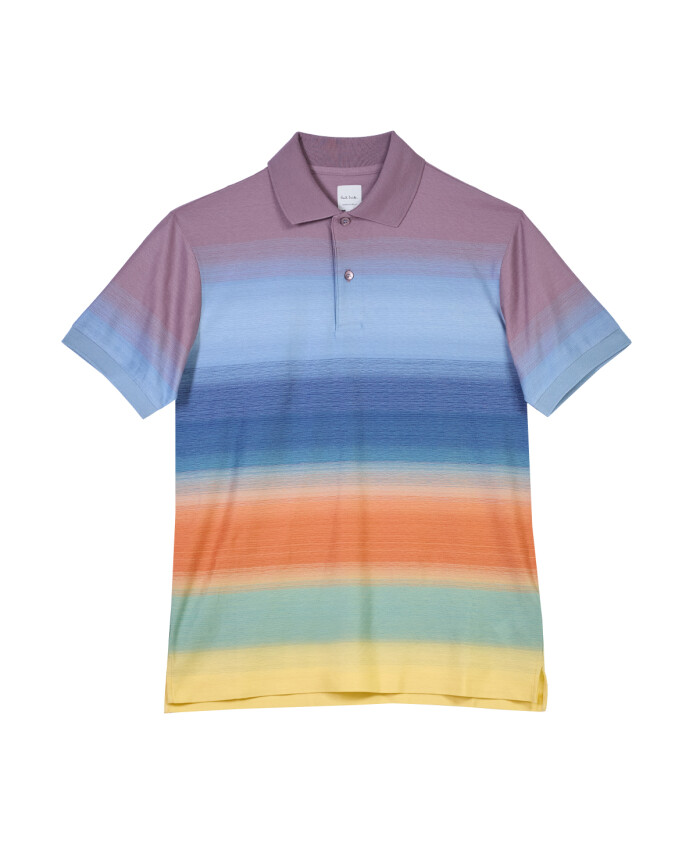 polo-raye-en-coton-multicolore