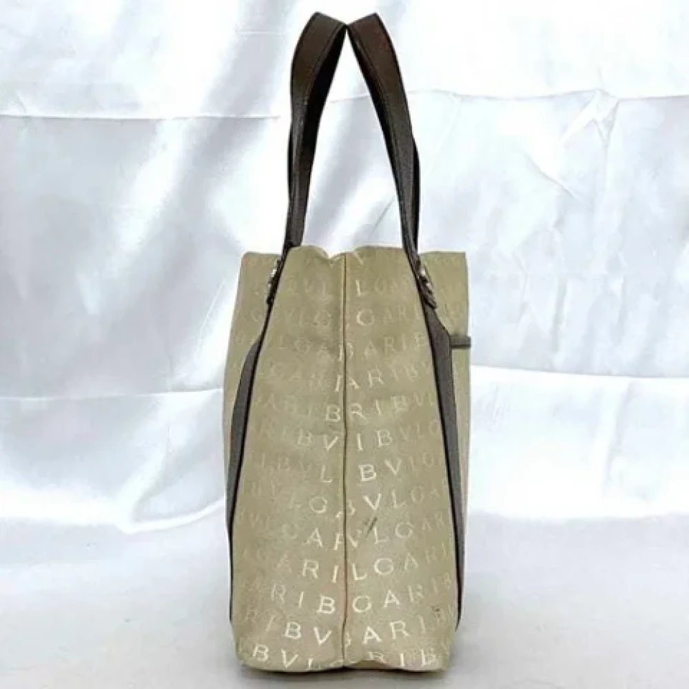 Bvlgari Vintage Pre-owned Leather totes Beige Dames