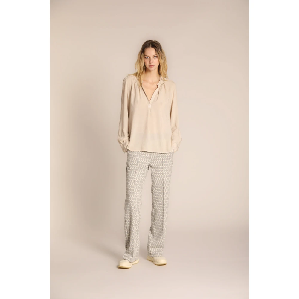 Mason's Adele Dames Lurex Shirt Gray Dames