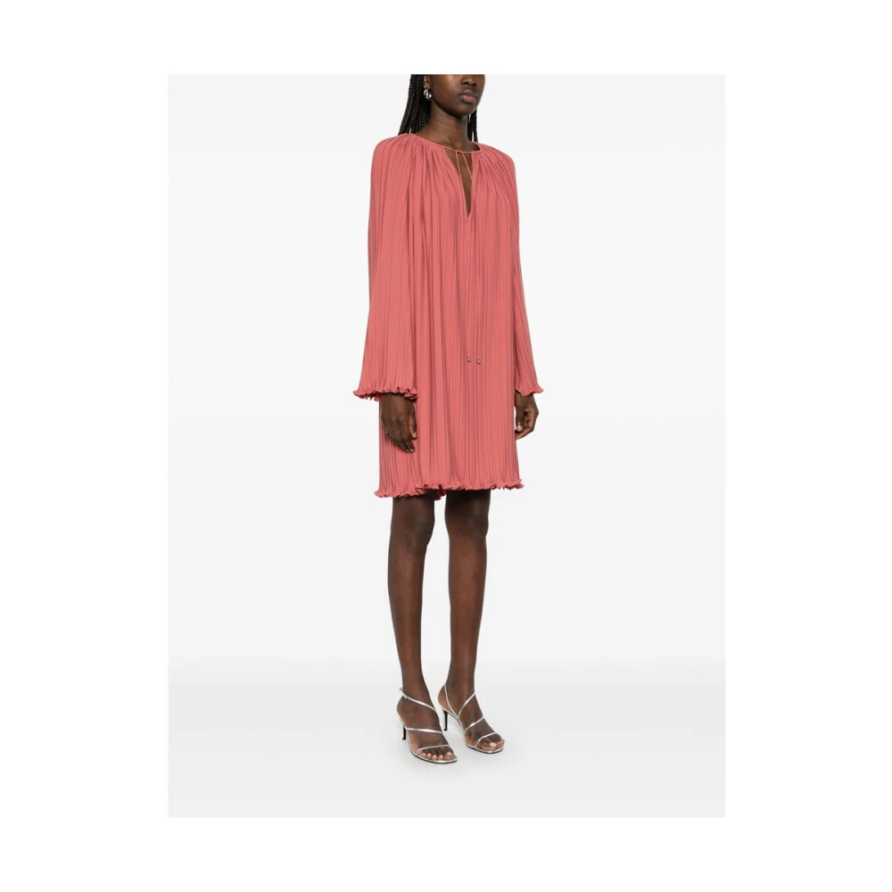 Lanvin Perzikroze Gerimpelde Jurk Pink Dames