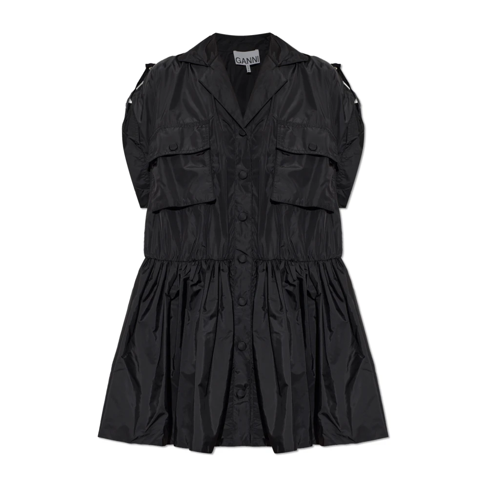Ganni Donna Nero Abiti, L, New,