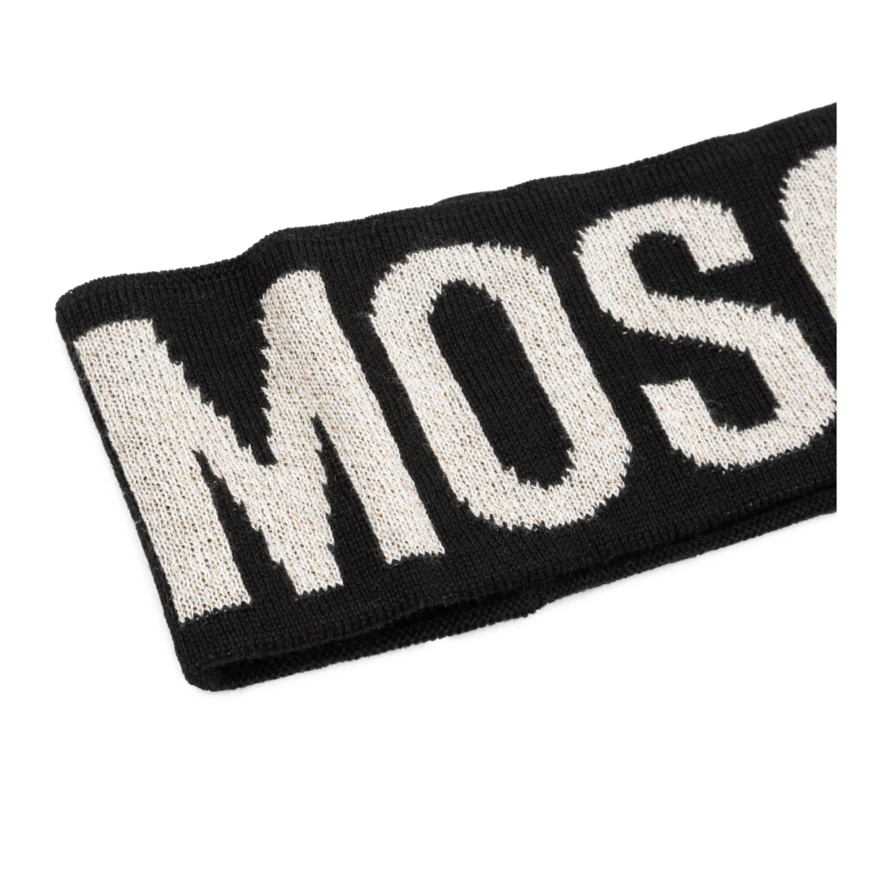 Moschino Luxe patroon haarband Black Dames