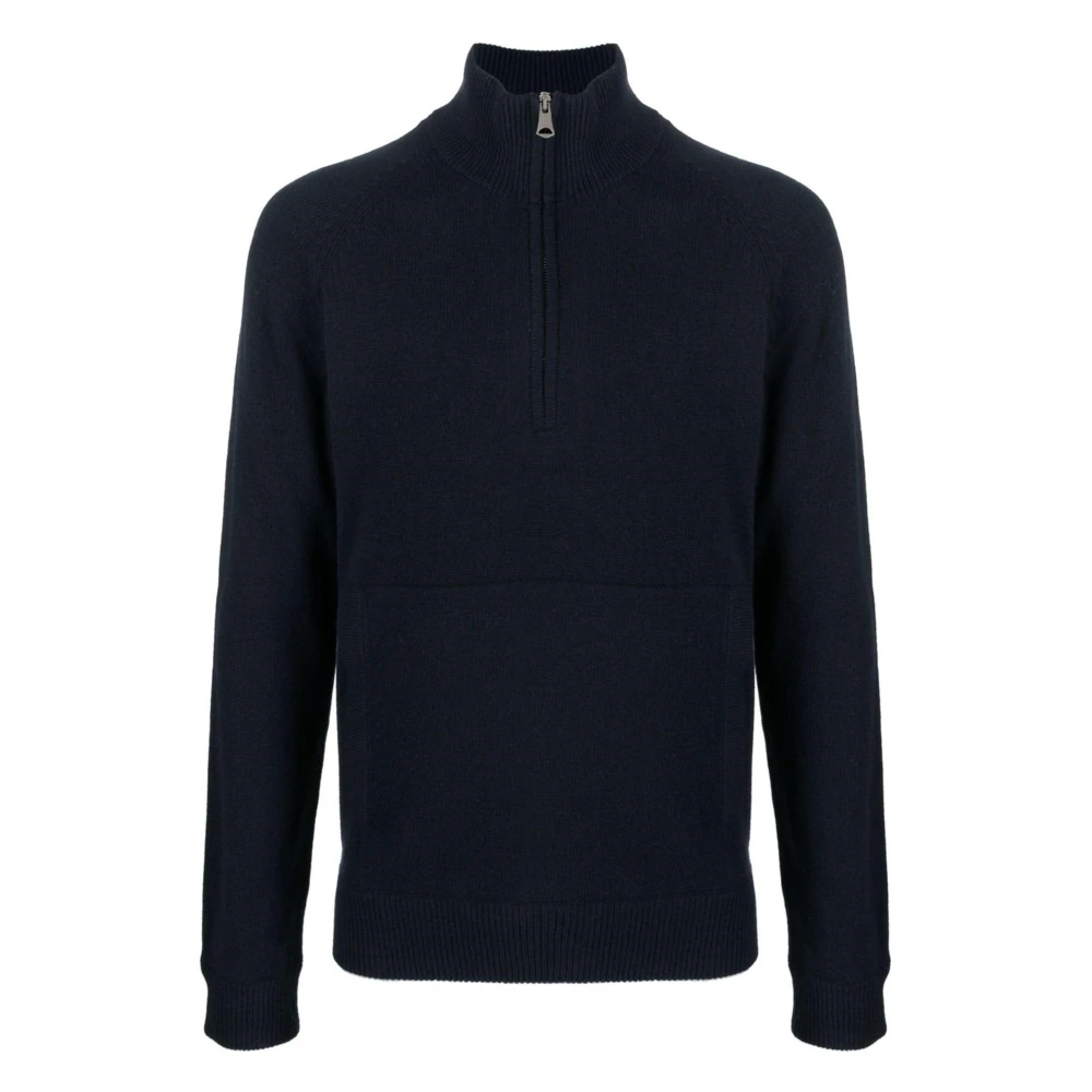 Blå Half Zip Genser Casual Stil