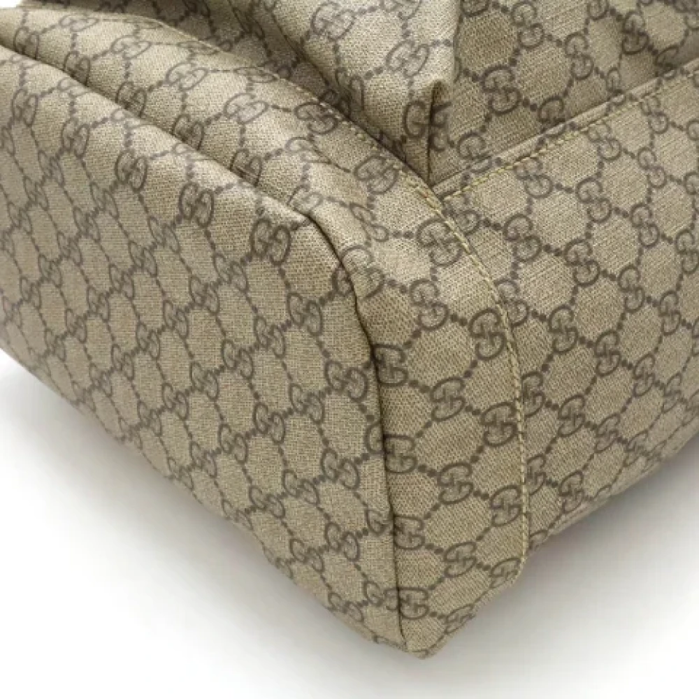 Gucci Vintage Pre-owned Canvas backpacks Beige Dames