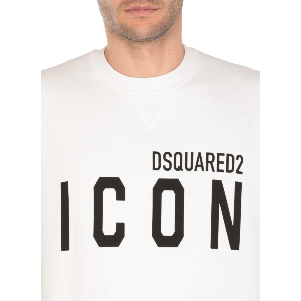 Dsquared2 Witte Katoenen Trui met Logo White Heren