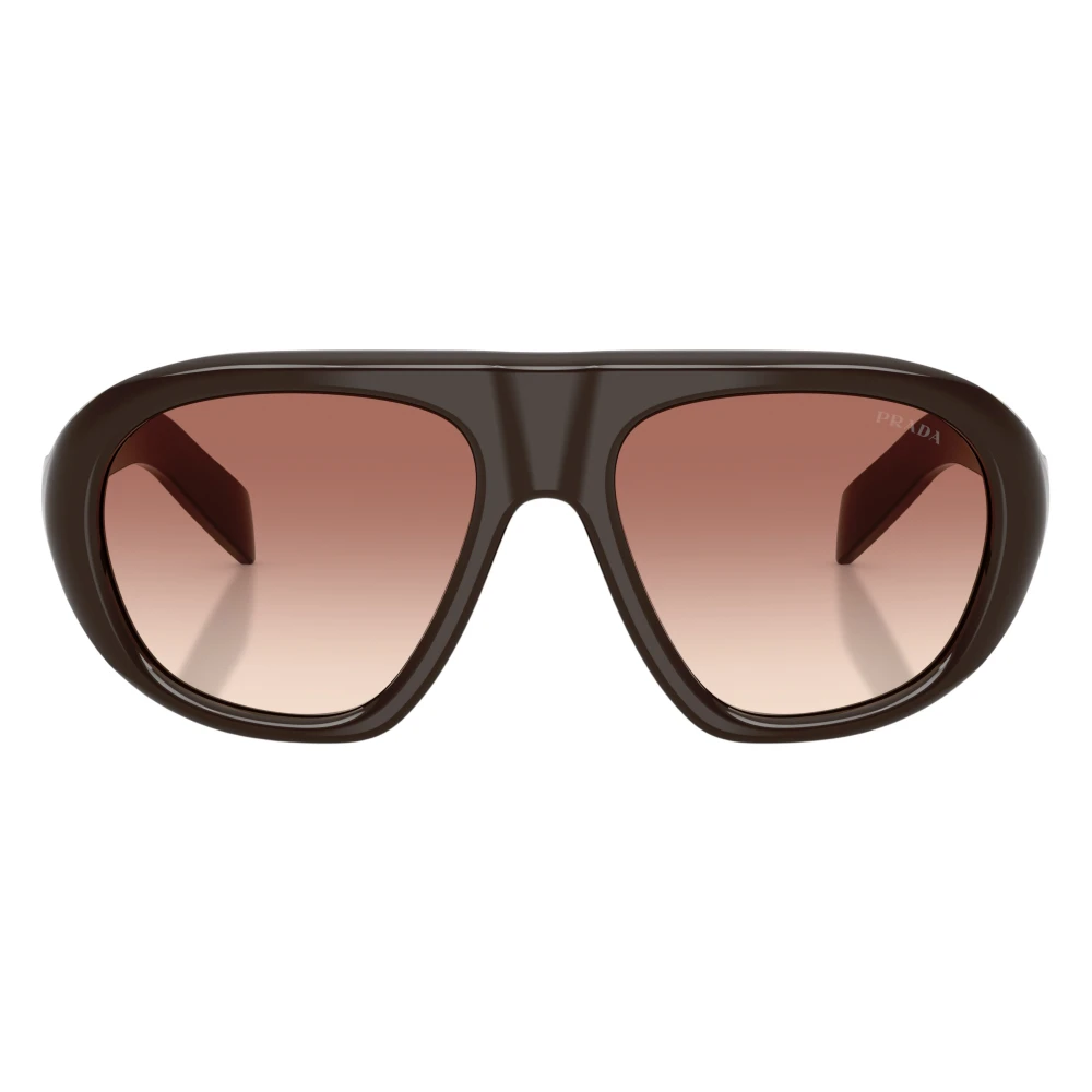 Prada Brown Pr C05s 27I70x Woman Sunglasses Acetate Geometric Normal Nuanced - Image 3