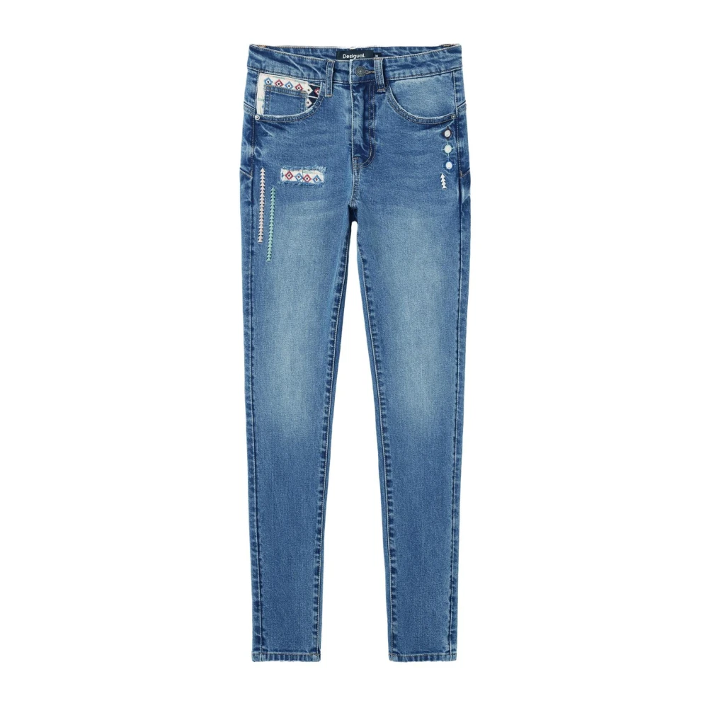 Desigual Blauwe Zip & Button Jeans voor Vrouwen Blue Dames