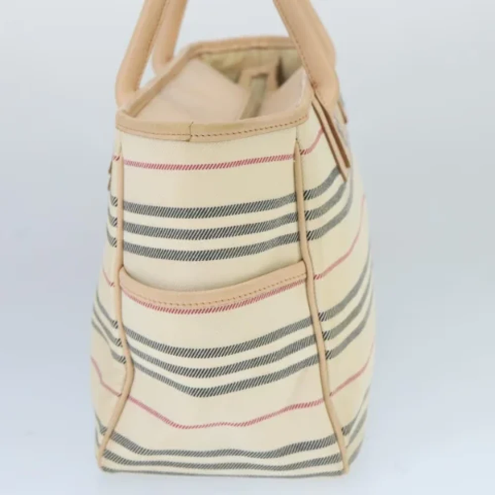 Burberry Vintage Pre-owned Canvas handbags Beige Dames