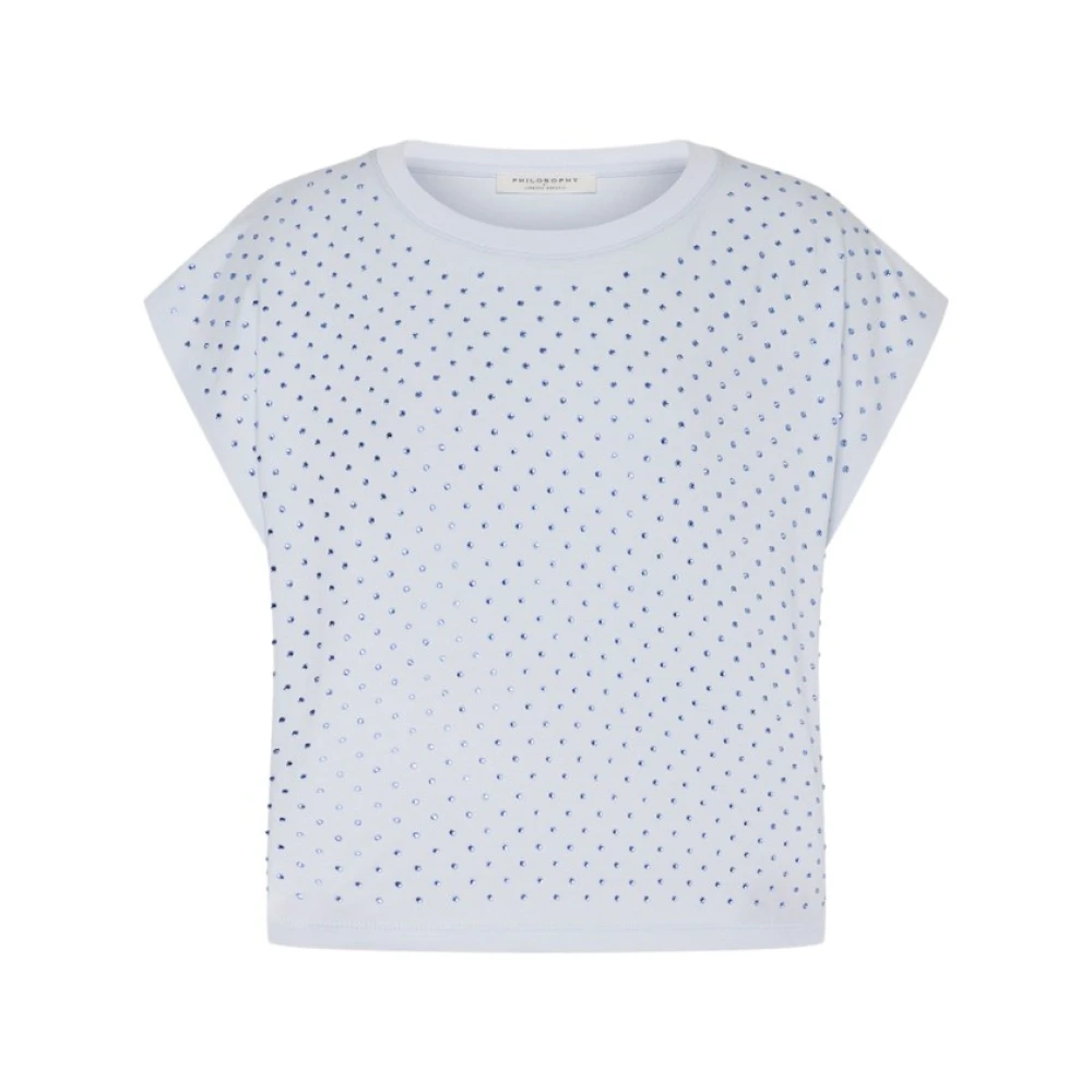 Philosophy di Lorenzo Serafini Basis T-shirt Blue Dames