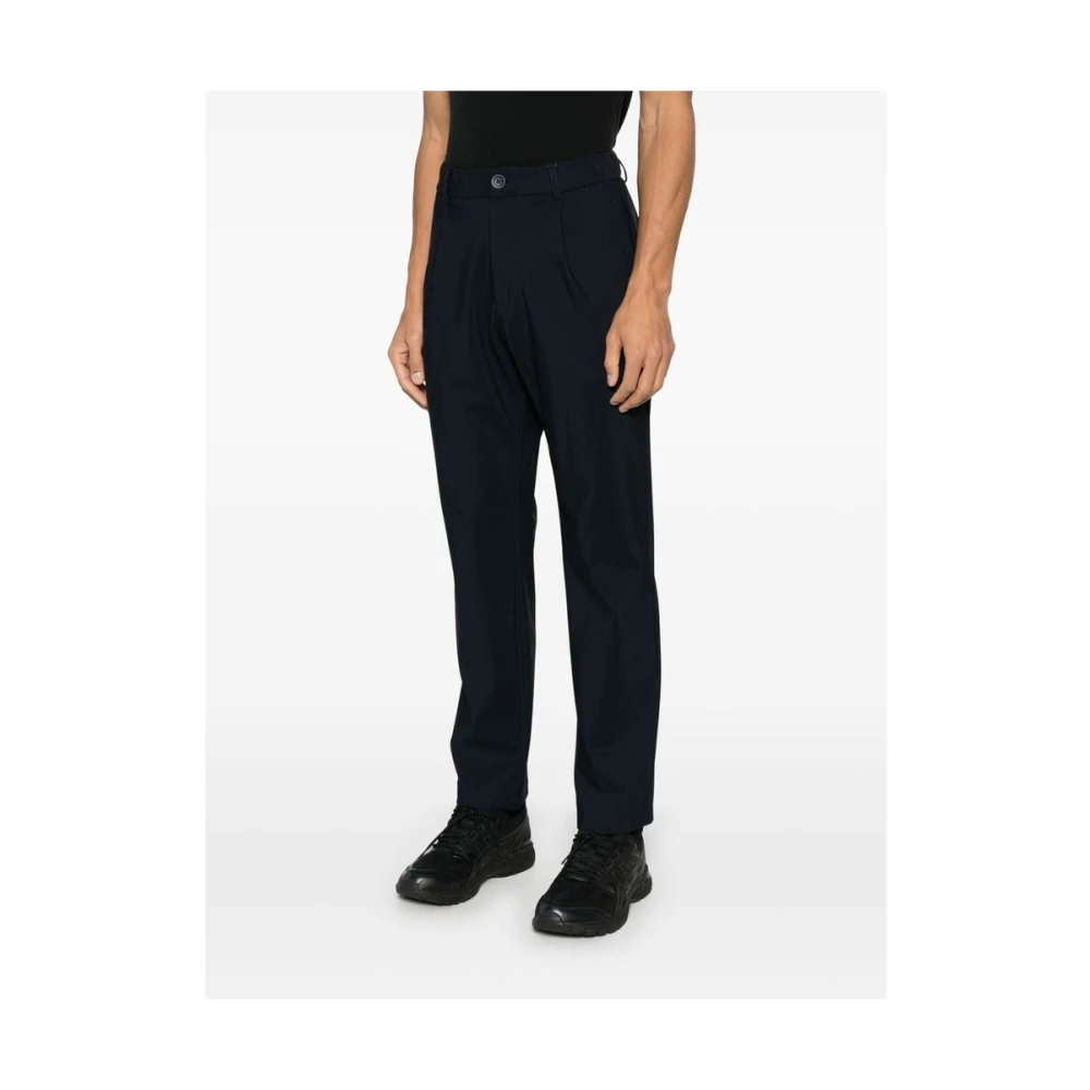Herno Oxford Broek met Elastische Tailleband Blue Heren
