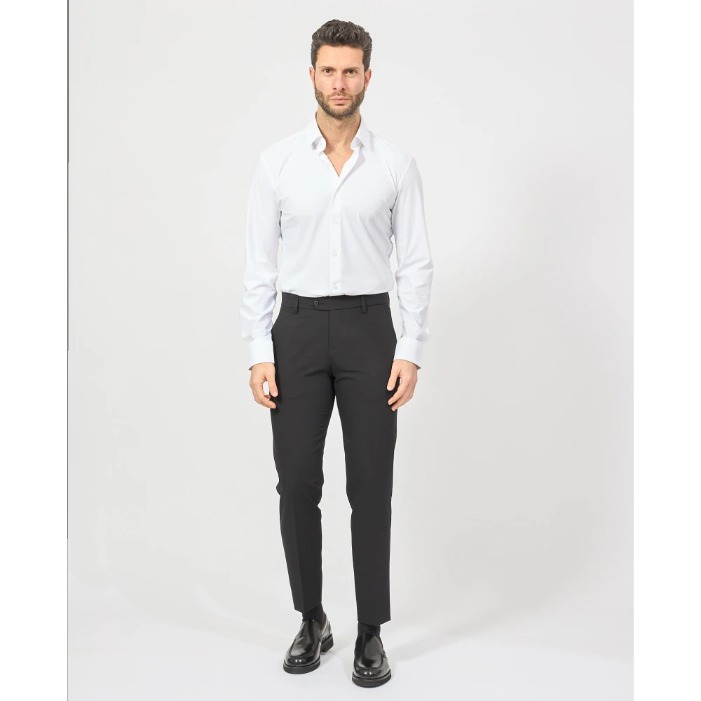 Mulish Zwarte double-breasted jurk met klassieke zakken Black Heren