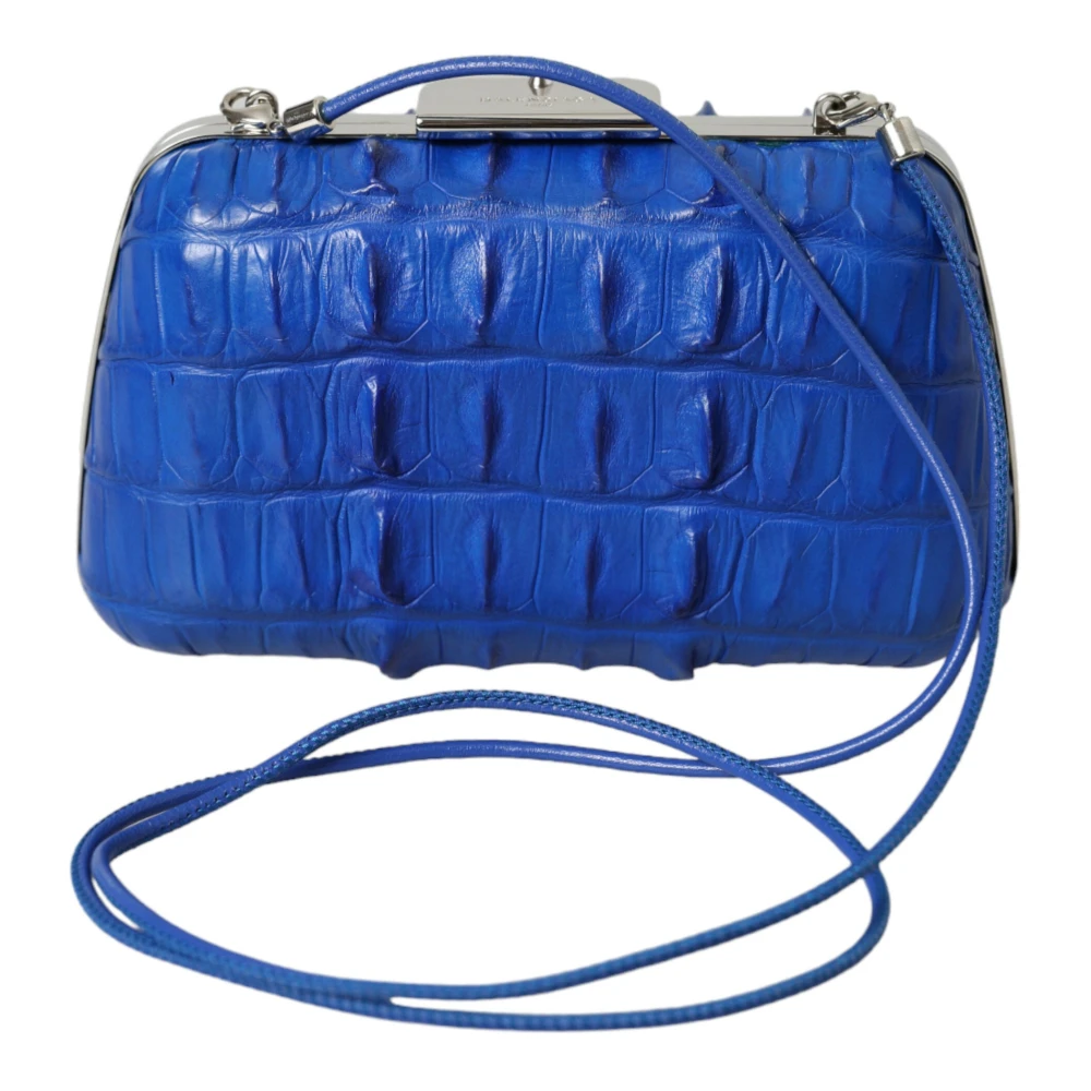 Balenciaga Elektrisch Blauwe Krokodillenleren Clutch Blue Dames