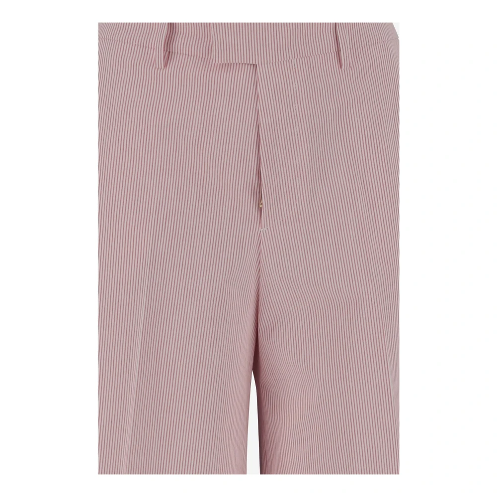 Berwich Gestreepte Wijde Pijp Stretch Broek Red Dames