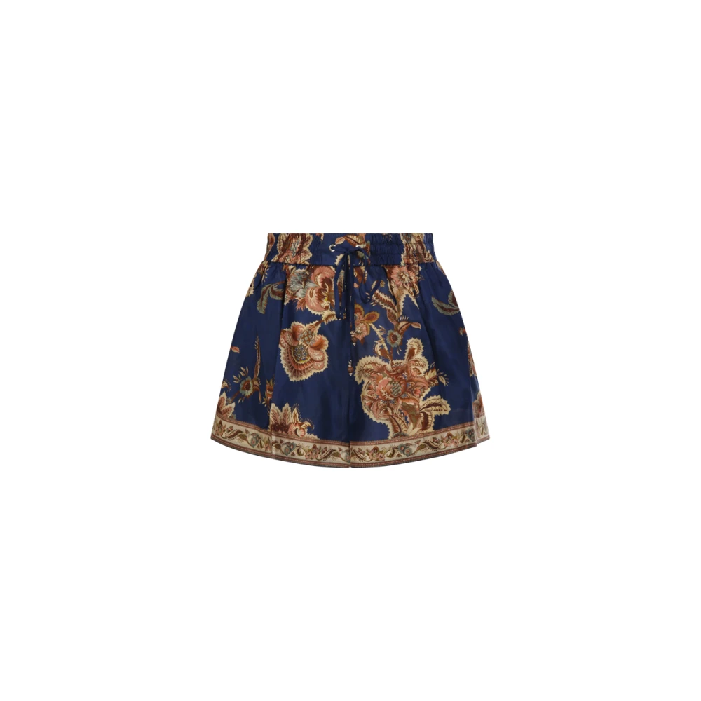 Zimmermann Aster Relaxed Shorts - Female - Short Shorts - Multicolor - M - Shorts