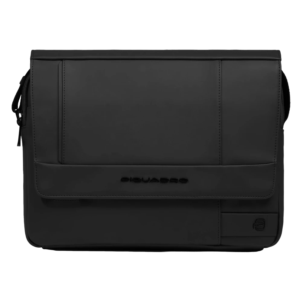 Piquadro Herren Schwarz Wasserabweisende Messenger Bag Für Ipad