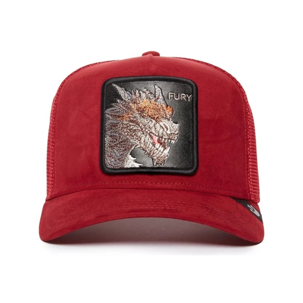 Goorin Bros Suede Dragon Trucker Cap Red Heren