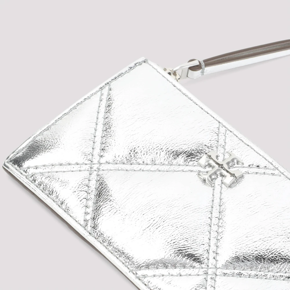 TORY BURCH Metallic Accessoires Portemonnee voor Vrouwen Gray Dames