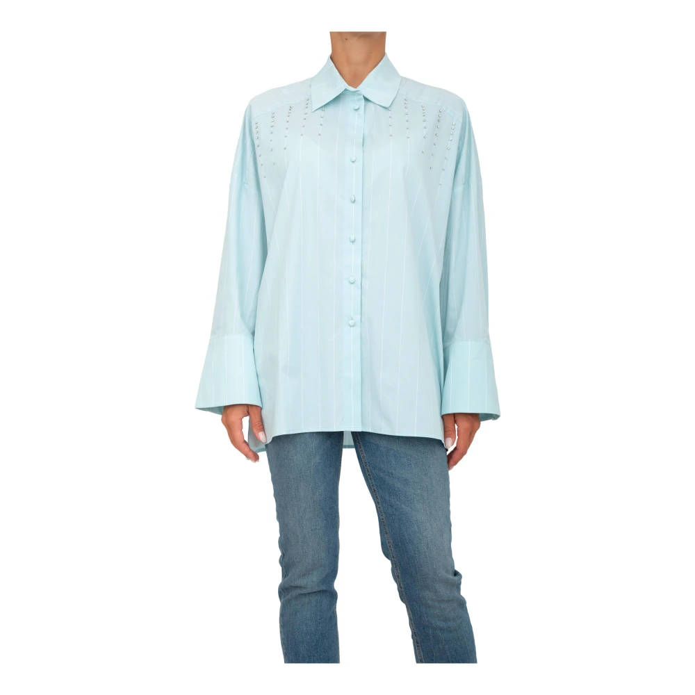 Twinset Women's Blue Light Shirt - Shirts - Xs - Blouses & Shirts