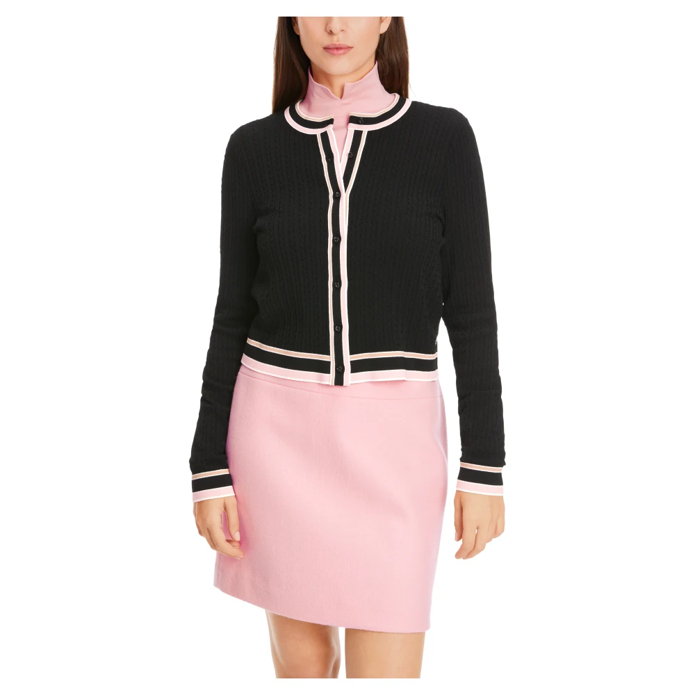Marc Cain Gebreide Vest met Knopen Black Dames