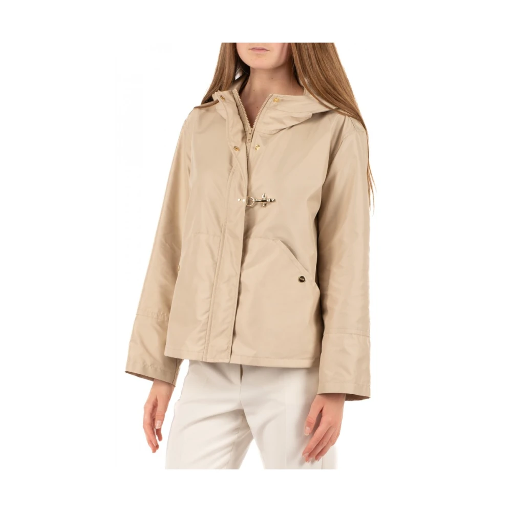 Fay Stijlvolle Blouson Jas Beige Dames