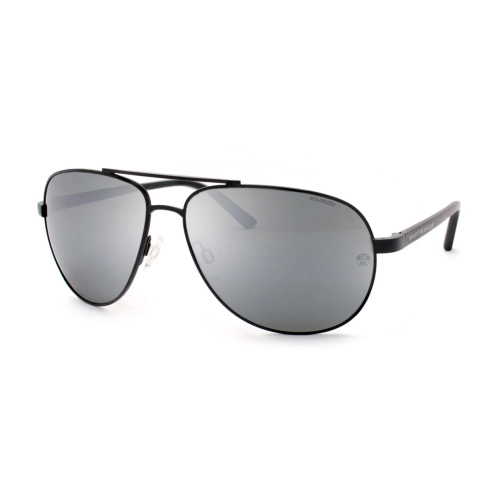 North Sails Unisex Black/Silver Marco Ns045 Sunglasses Metal Pilot Polarized - Image 2