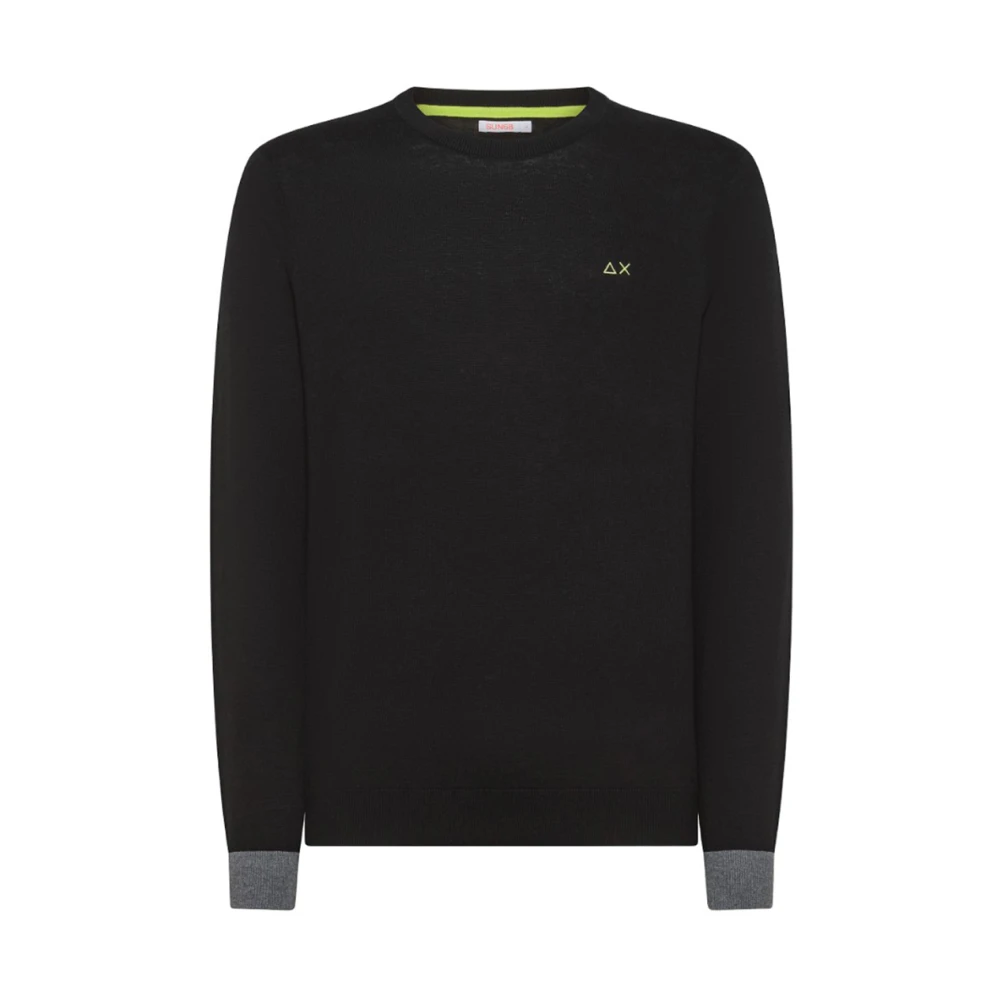 Sun68 Stijlvolle O-Neck Jumpers Black Heren