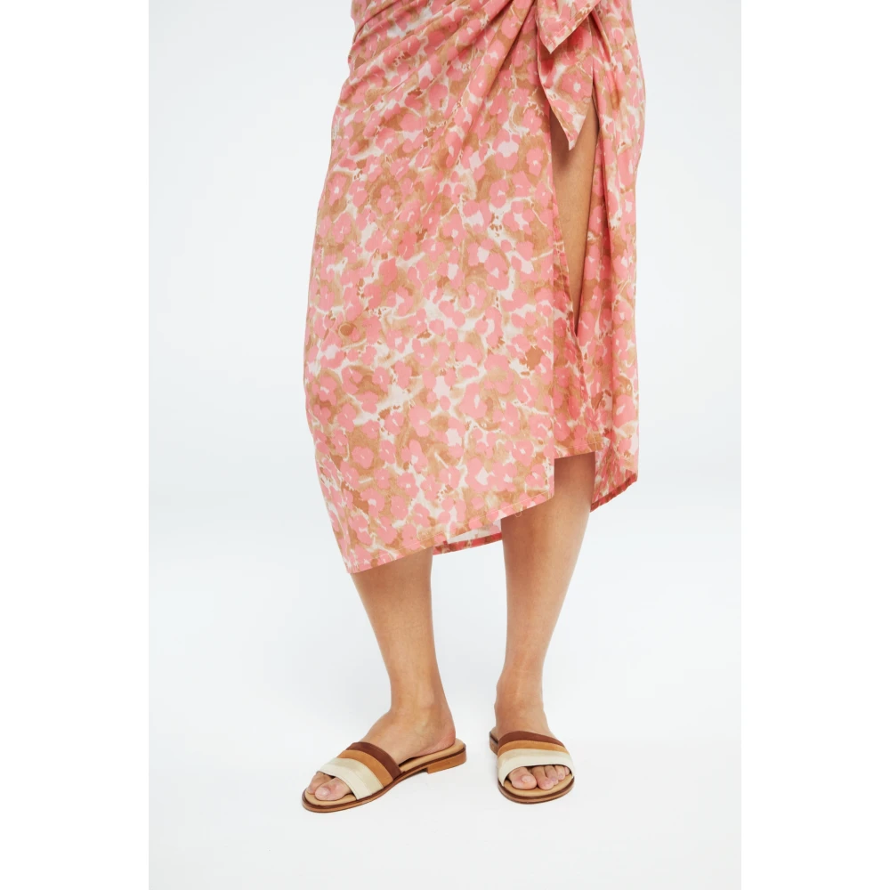 Fabienne Chapot Roze Cheetah Sarong Rok Multicolor Dames