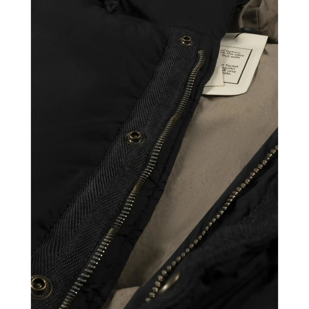 Ten C Zwarte Gewassen Donsvulling Gilet Black Heren