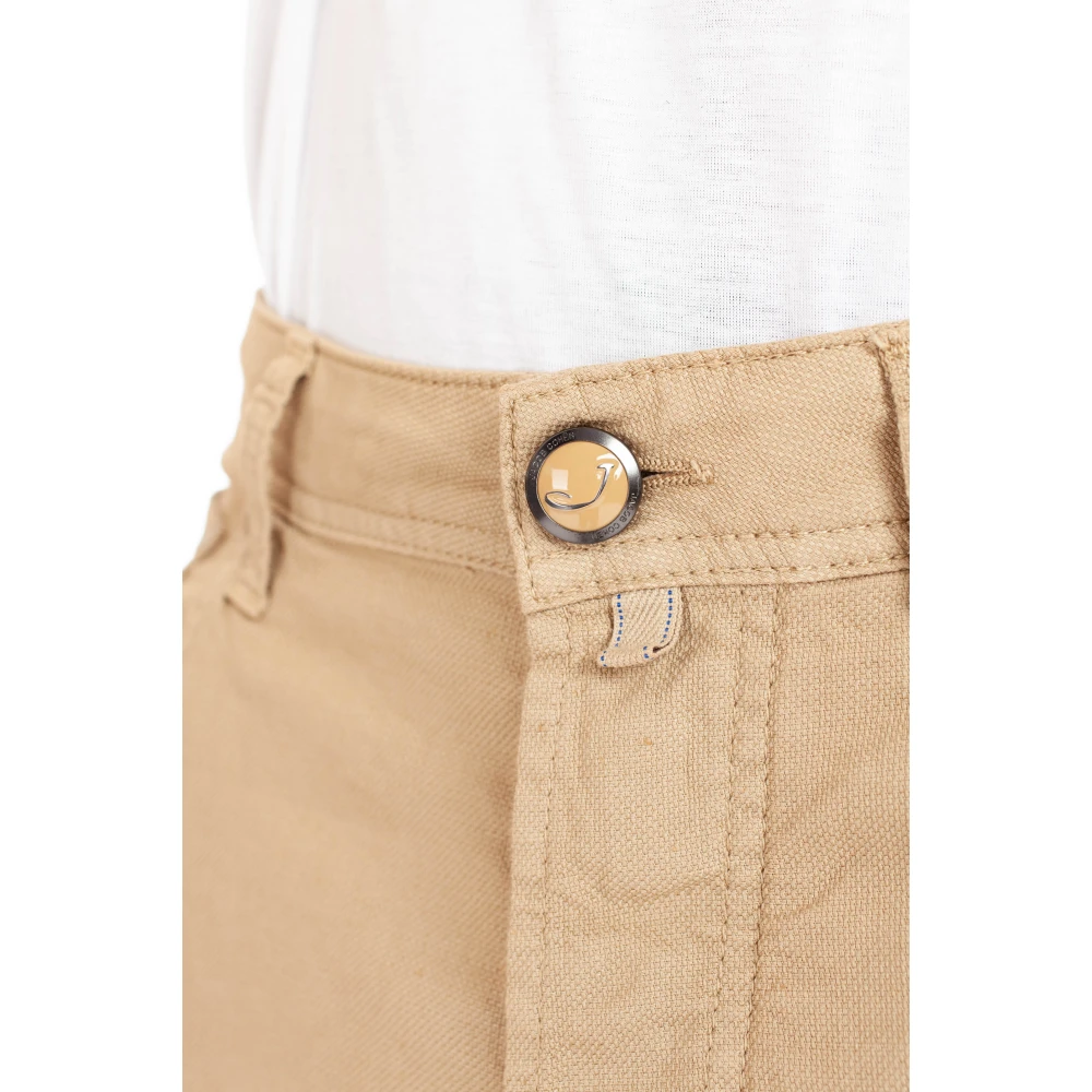 Jacob Cohën Luxe 5-pocket linnen blend broek Brown Heren