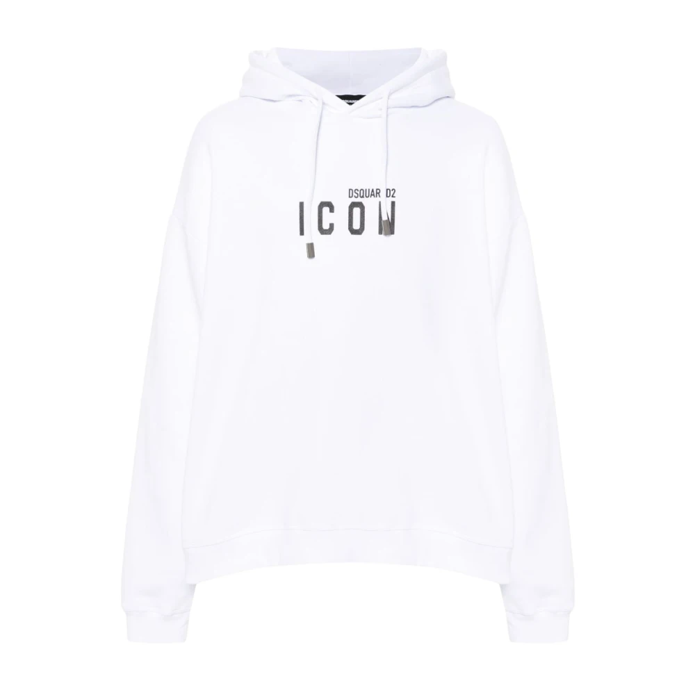 Dsquared2 Witte hoodie met logoprint White Heren