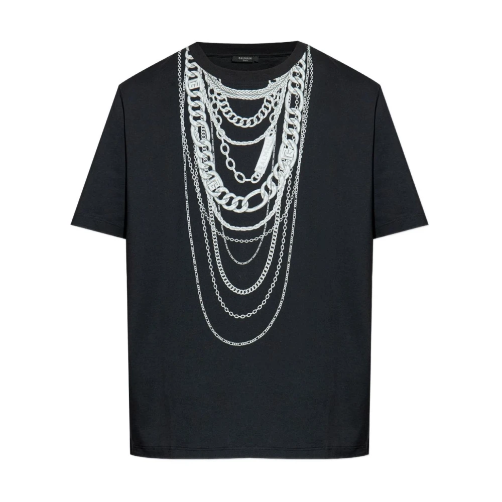 Balmain - Tops > T-Shirts - Black - Balmain - Modalova