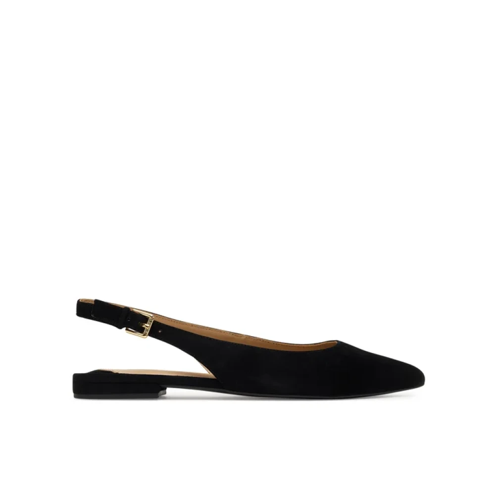 Ralph Lauren Women's Black Ballerina Shoes, 4 Uk, Londyn Ballet Flat