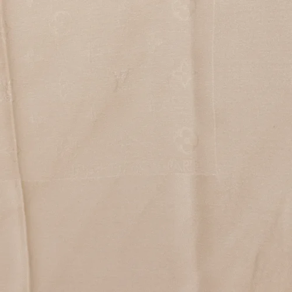 Louis Vuitton Vintage Pre-owned Silk scarves Beige Dames