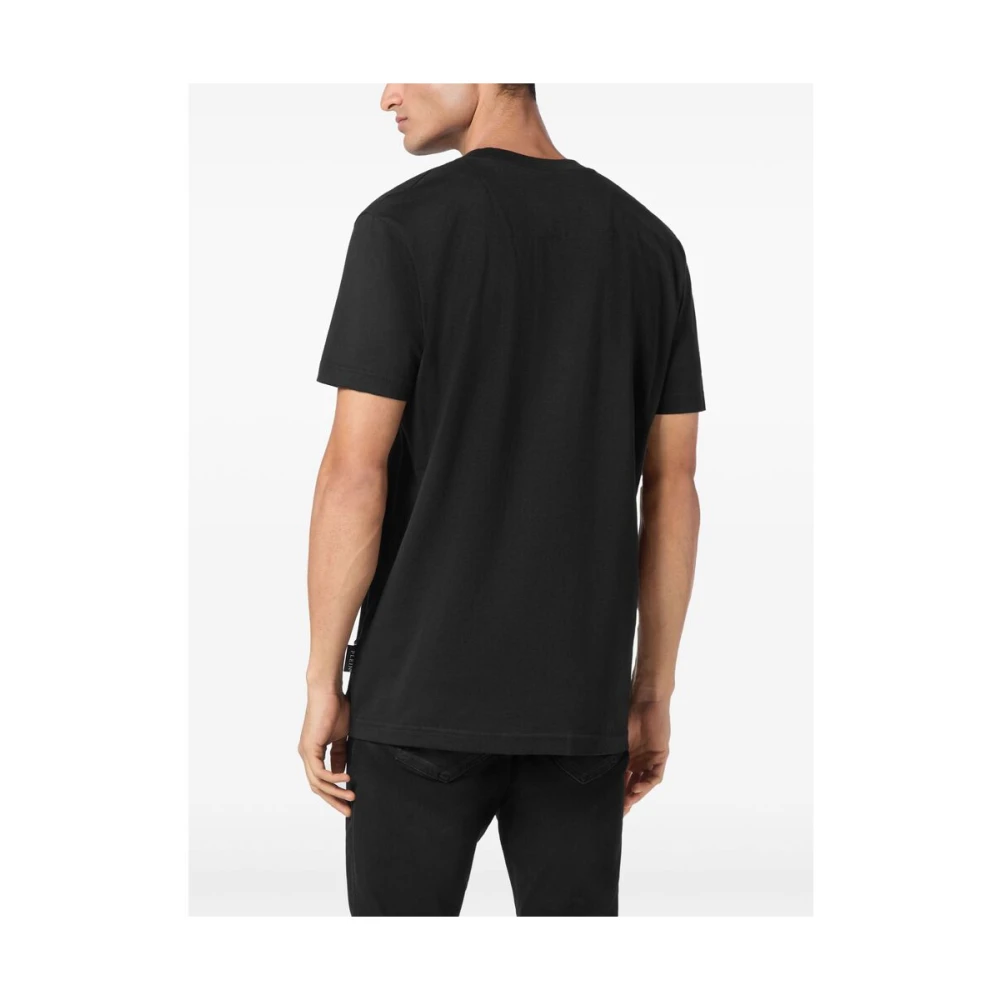 Philipp Plein Zwarte T-shirt met logo-patch Black Heren