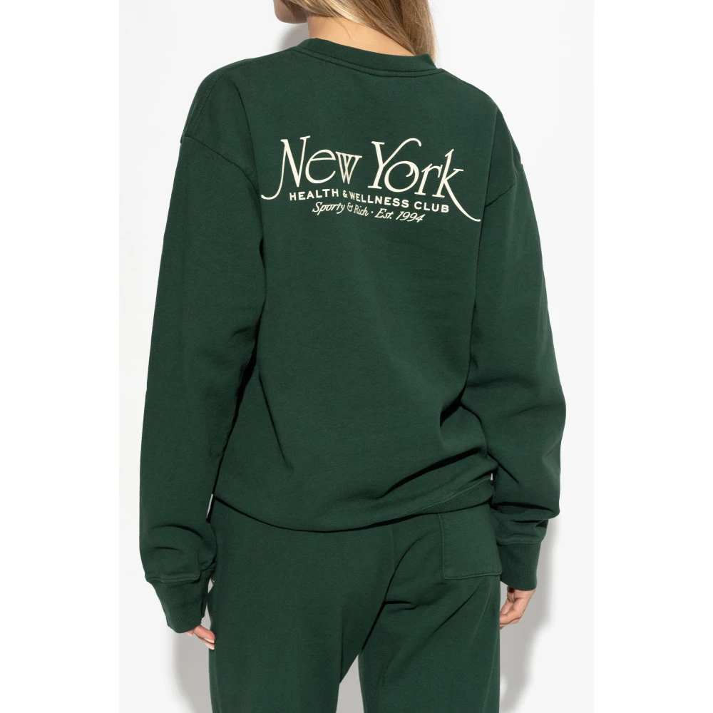 Sporty & Rich Sweatshirt uit de New York collectie Green Unisex
