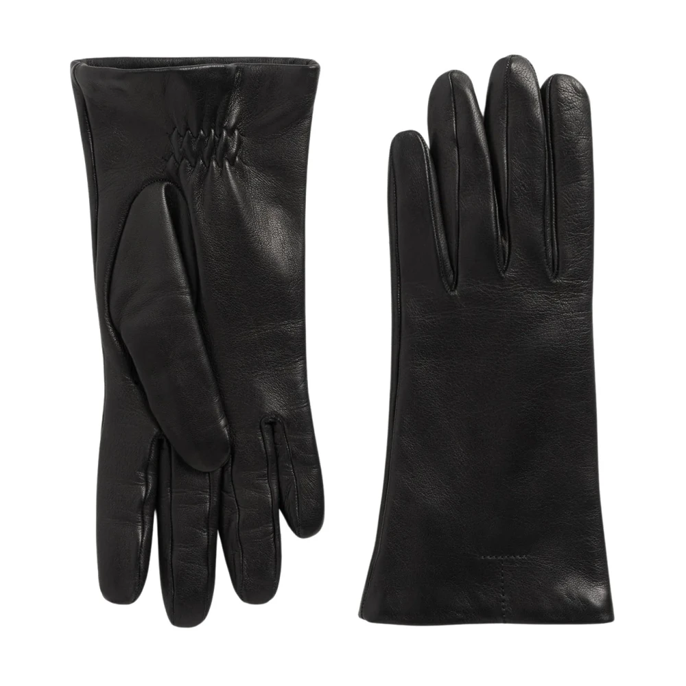 TotêMe Klassieke Leren Handschoenen Black Dames