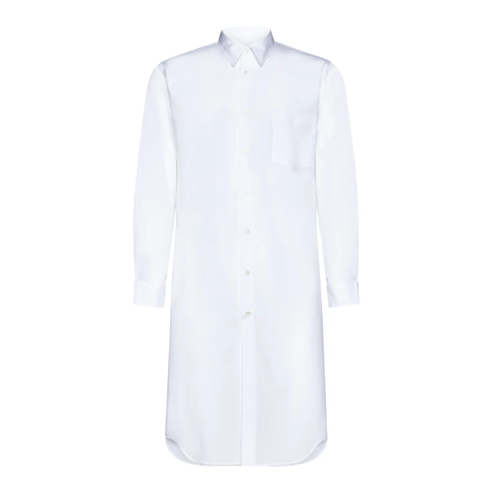 Comme des Garçons Witte Katoenen Overhemd Met Puntkraag White Heren