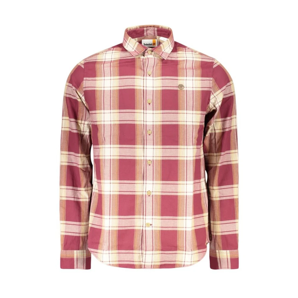 Timberland Uomo Rosso Uomini, Camicia, Red Cotton Men Shirt, (M) - Immagine 3