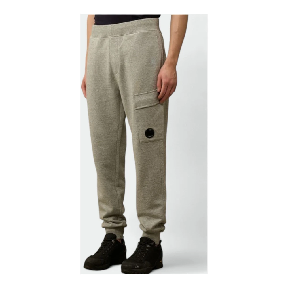 C.P. Company Verhoogde Fleece Cargo Sweatpants Gray Heren