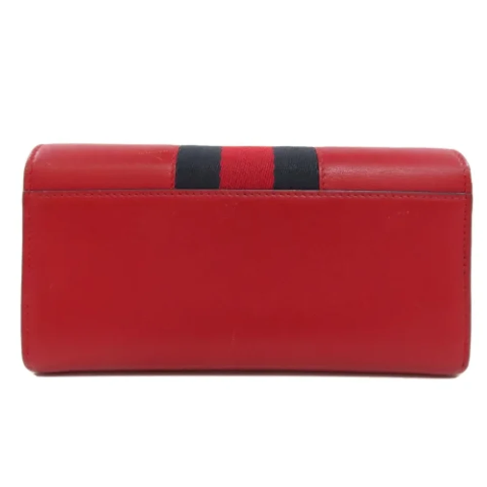 Gucci Vintage Pre-owned Leather wallets Red Dames