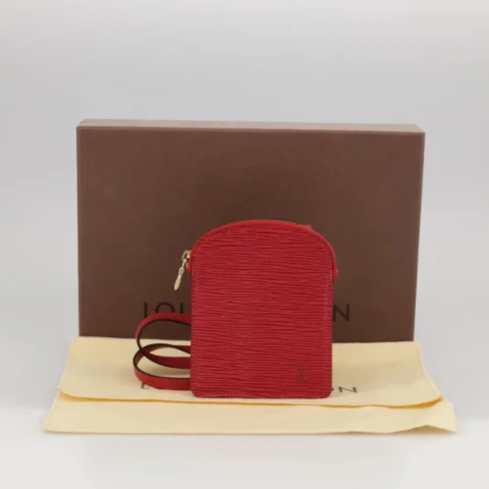 Louis Vuitton Vintage Pre-owned Leather pouches Red Dames