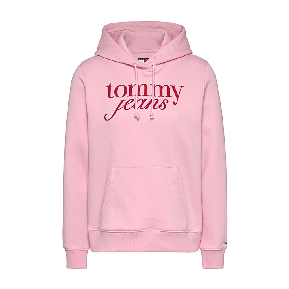 Tommy Jeans Women's Pink Felpa - Hoodies - M - Sweatshirts & Hoodies