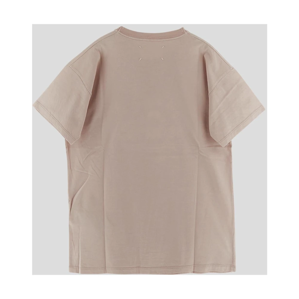 Maison Margiela Katoenen Logo T-Shirt Pink Dames