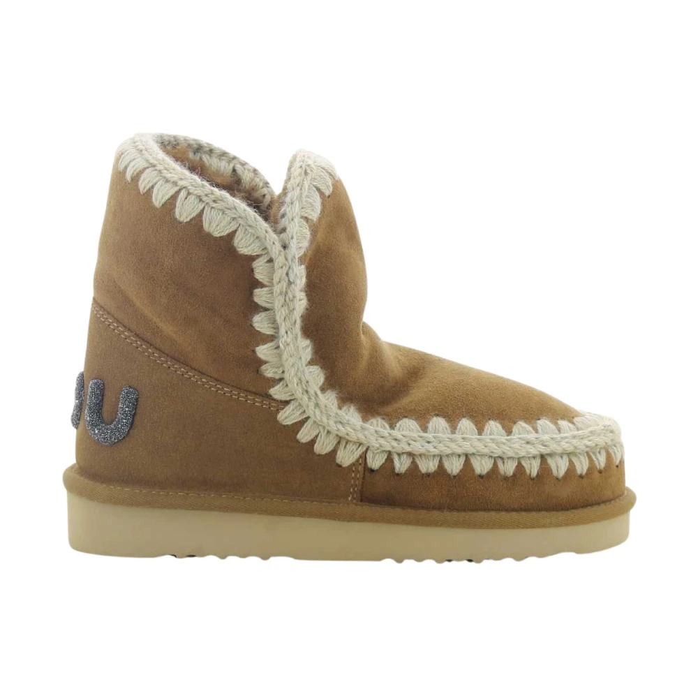 Mou Stijlvolle Winterlaarzen in Cognac Brown Dames