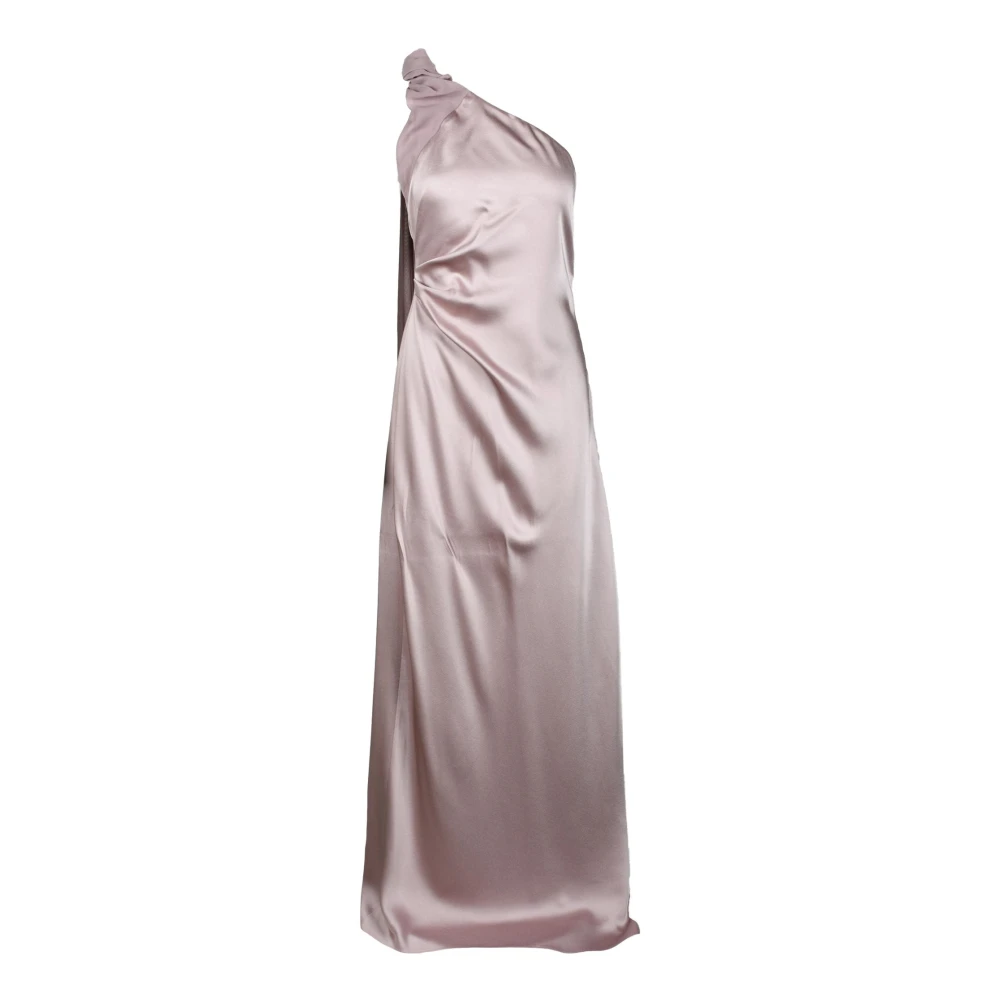 Max Mara Studio Elegante Damesjurk Acetaat Viscose Purple Dames