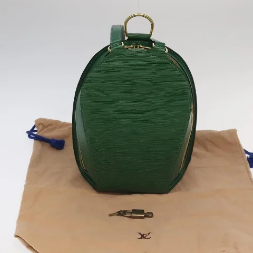 Louis Vuitton Vintage Pre-owned Leather backpacks Green Dames
