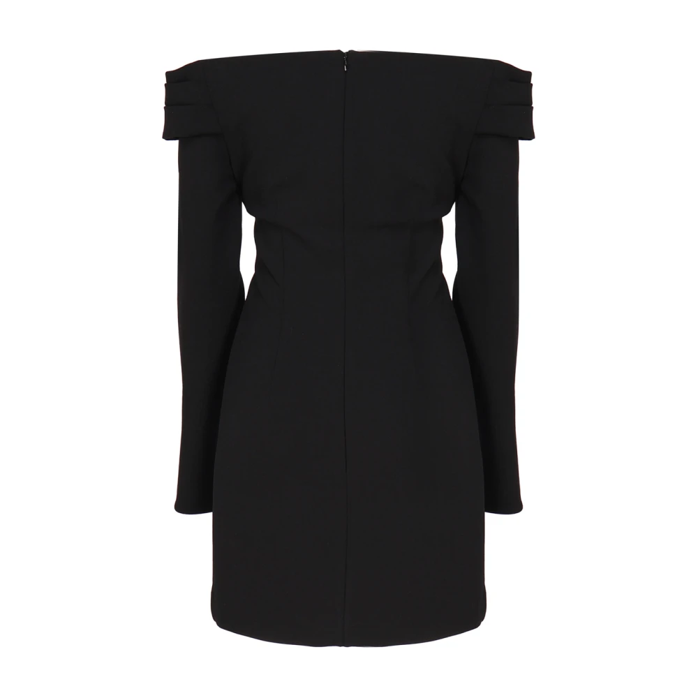 Magda Butrym Zwarte Off-Shoulder Jurk Black Dames